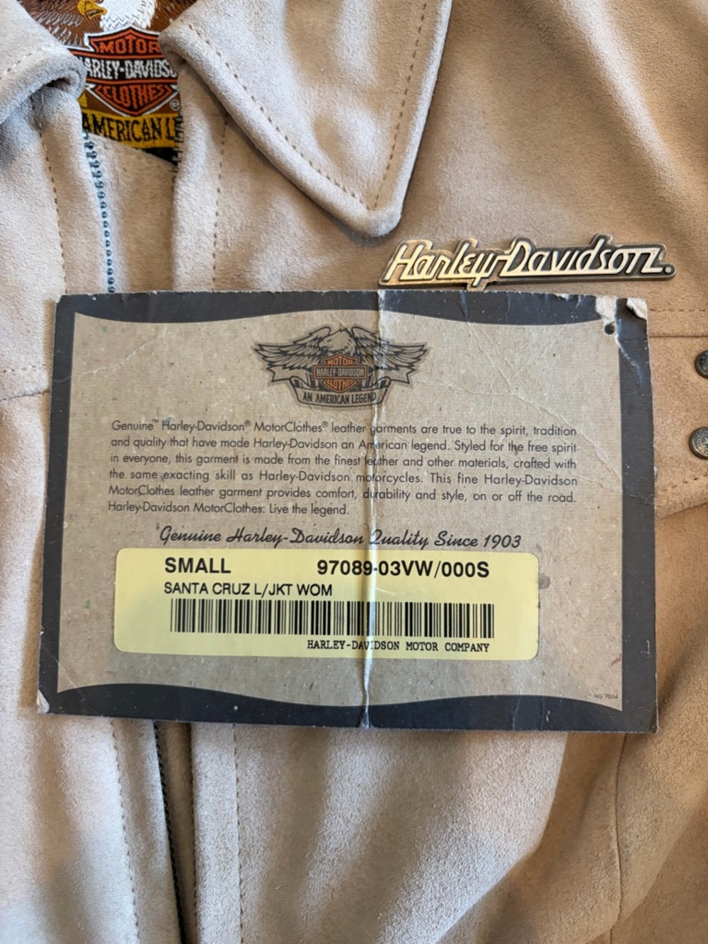 vintage harley davidson suede “santa cruz” jacket - Picture 11 of 11